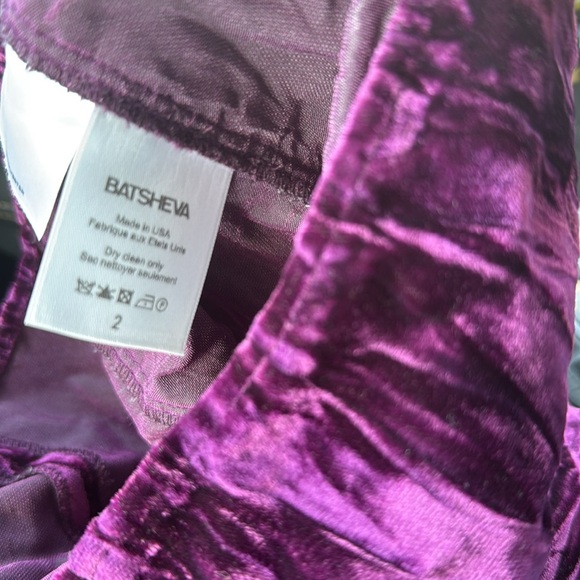 RARE // Luxurious and elegant purple velvet blouse by Batsheva - Picture 4 of 4